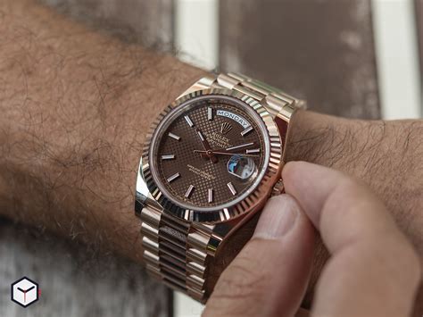 rolex brown day date|rolex gold day date.